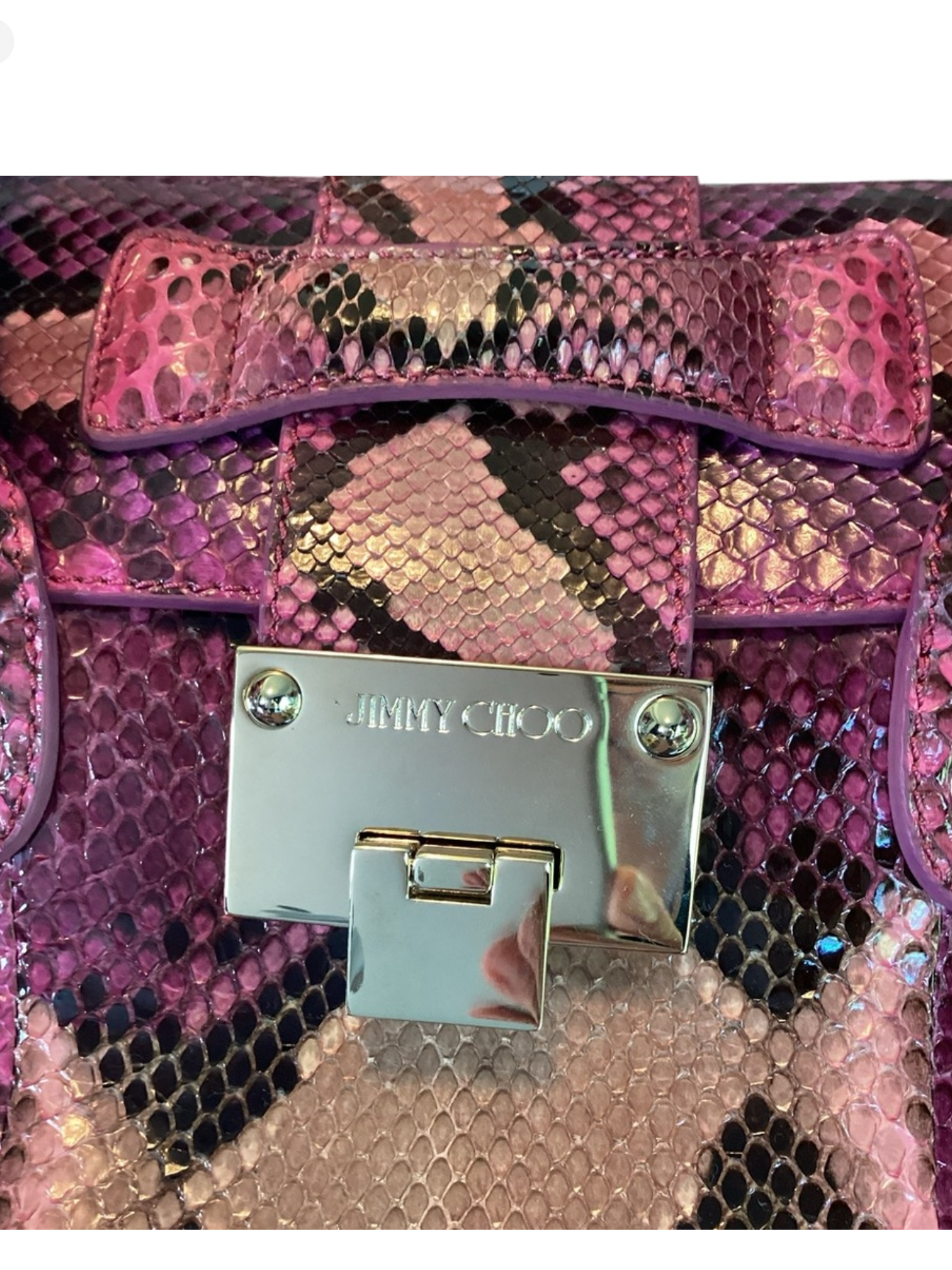 RARE COLOR Jimmy Choo Purple Python Rosalie
Convertible Satchel Bag