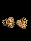 Vintage Christian Lacroix haute couture heart-shaped clip-on earrings Circa 1980’s