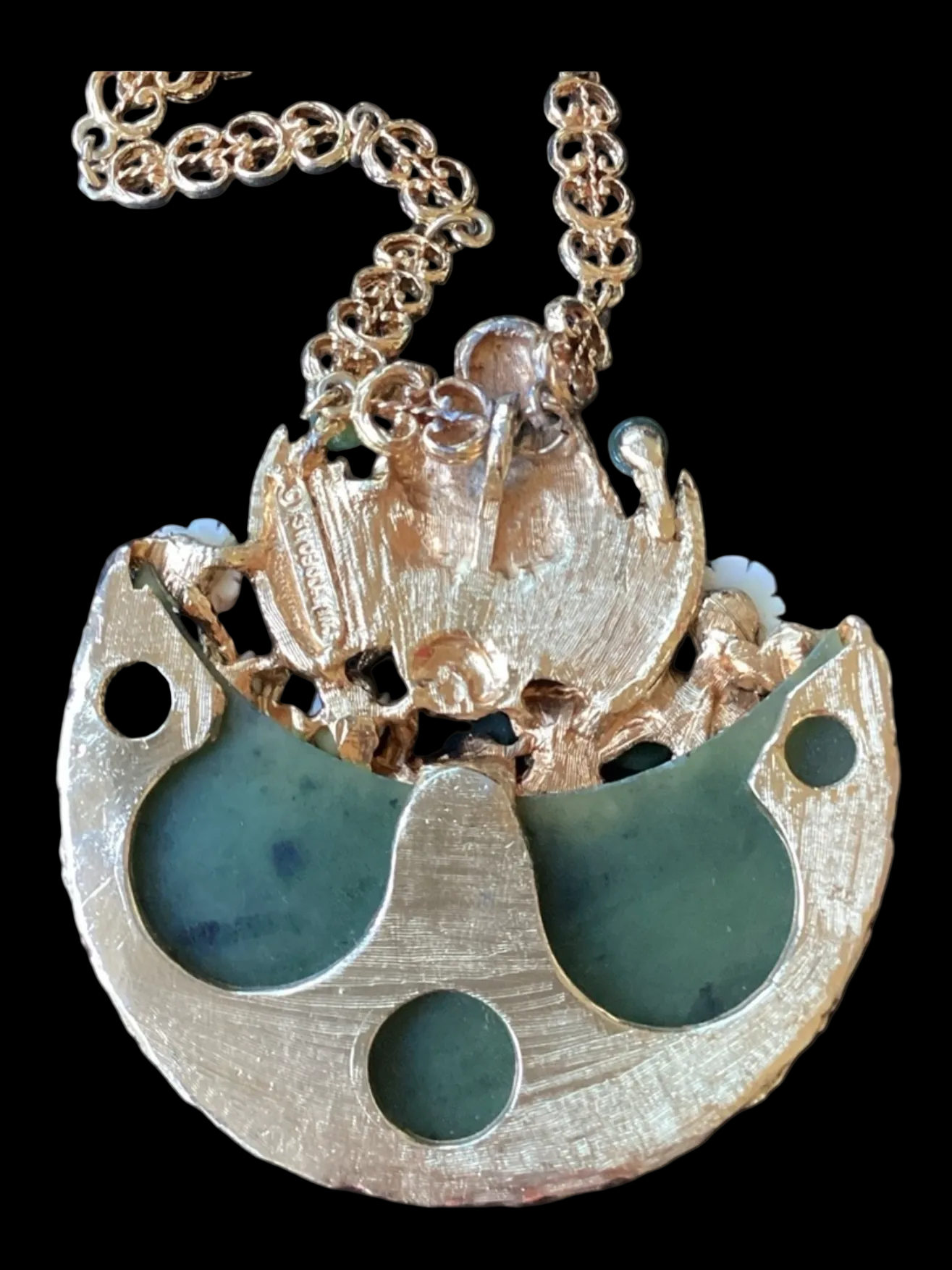 RARE 1960's Swoboda Buddha Jade
Pendant Necklace