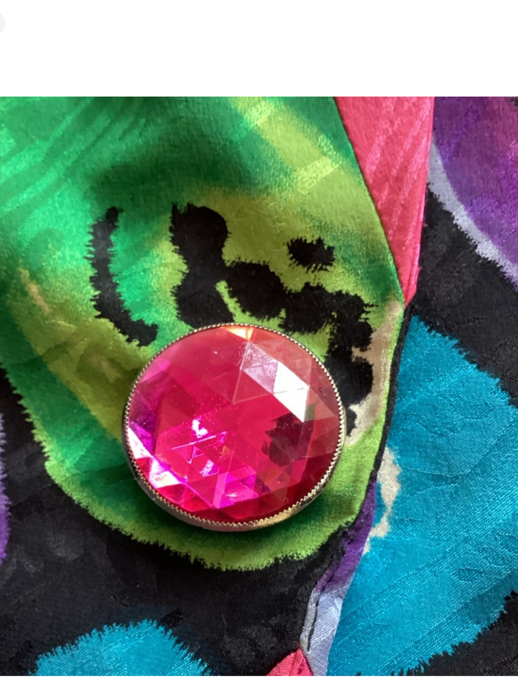 1980's Silk Abstract Floral Blazer