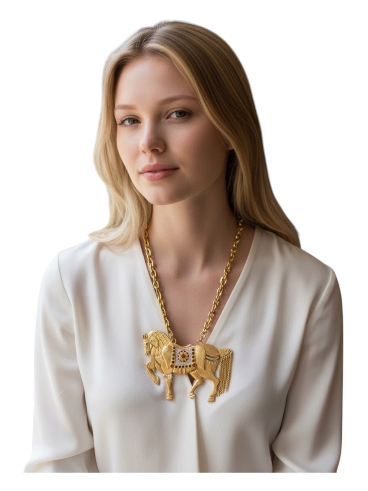 RARE Vintage Cadoro Horse Necklace